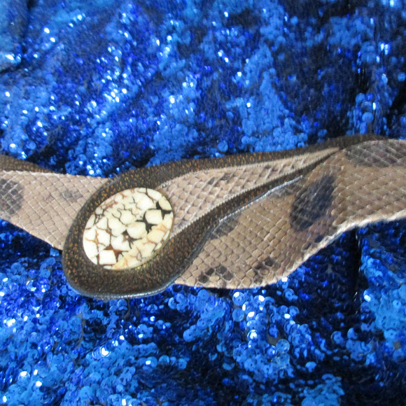 VTG 80\'S SALENA\'S SNAKE WIDE BELT UNIQUE GORGEOUS ,90s main image 4